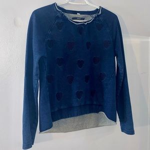 Blue Heart Pullover Sweater